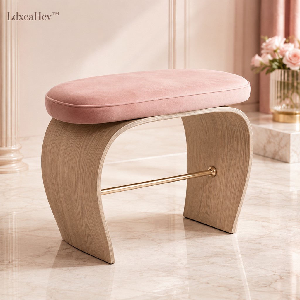 LdxcaHcv™ Veil Arc Vanity Stool