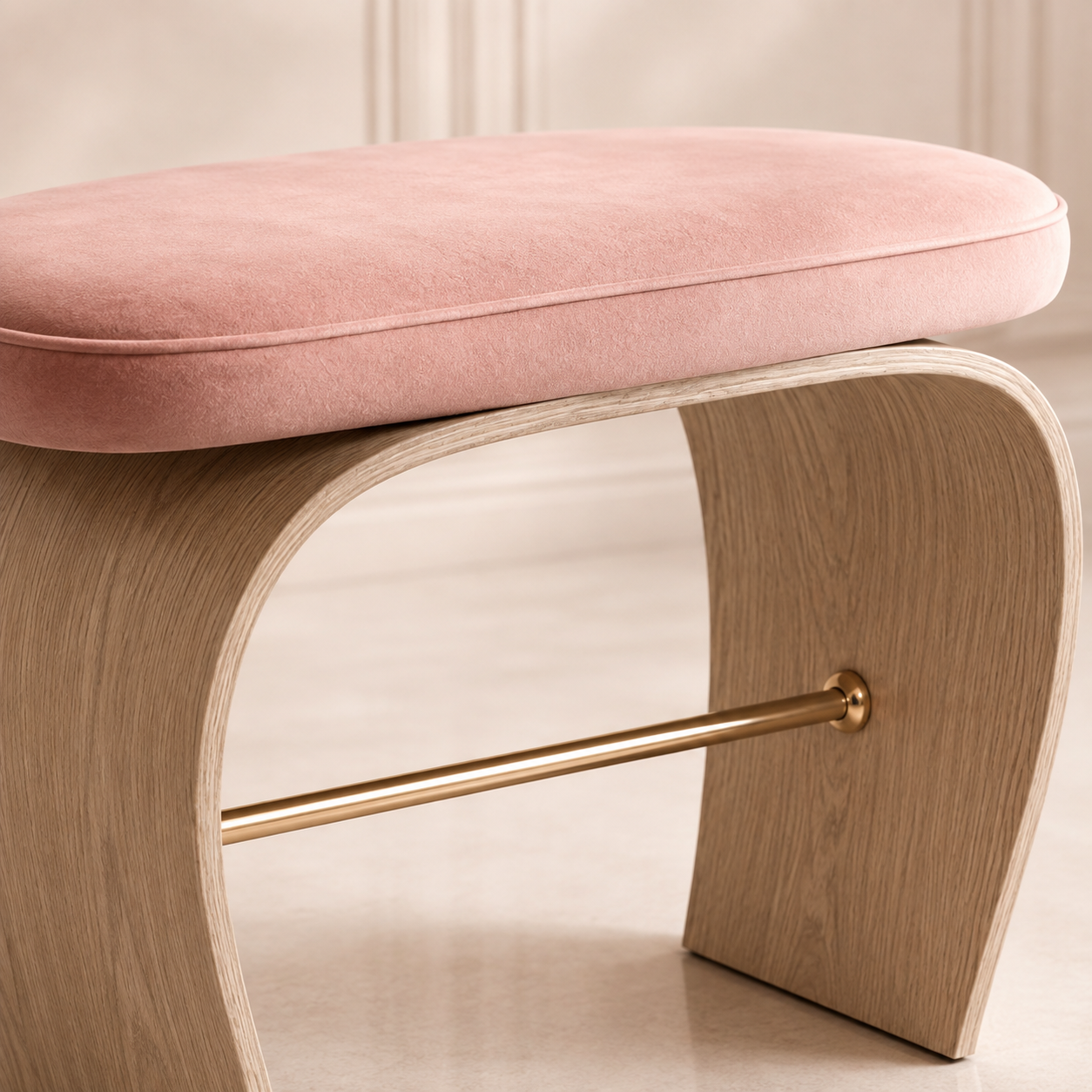 LdxcaHcv™ Veil Arc Vanity Stool