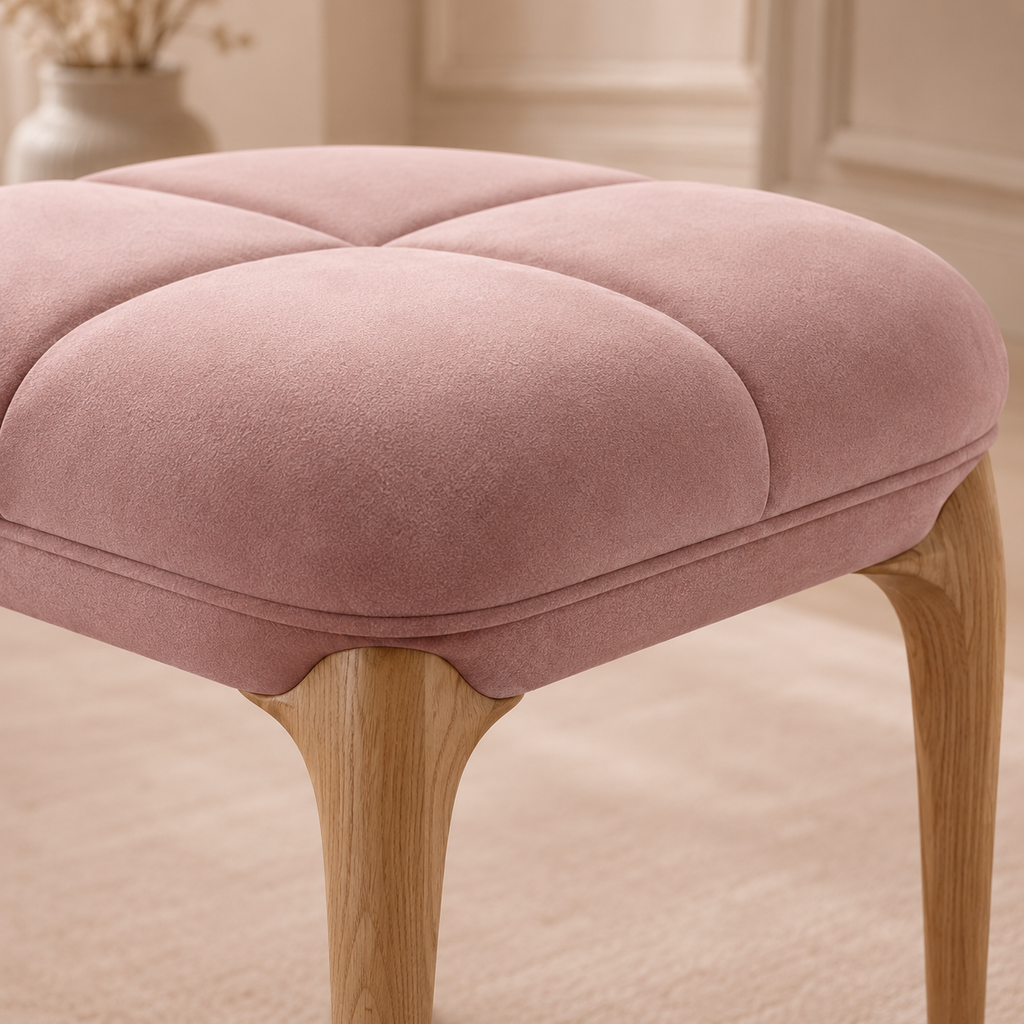 LdxcaHcv™ Fleur Tuck Vanity Stool