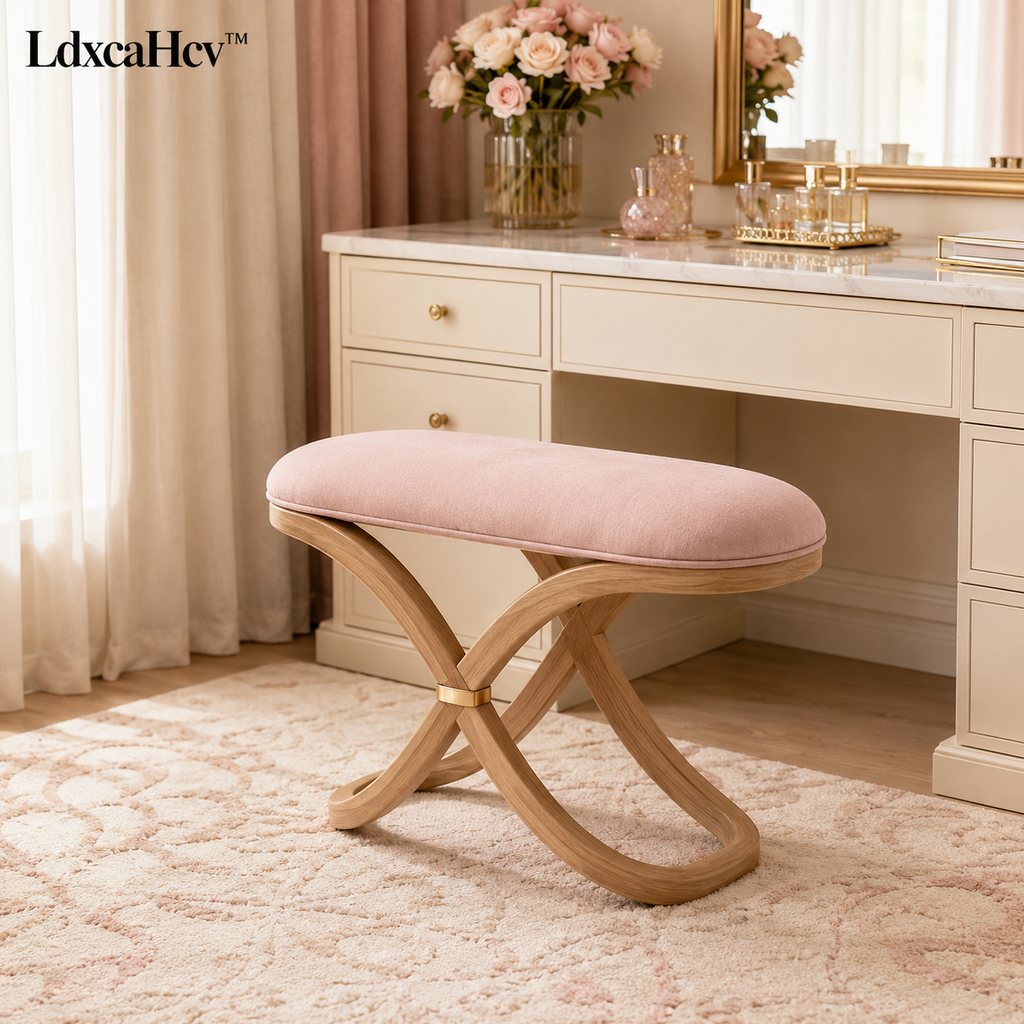 LdxcaHcv™ Lattice Bow Vanity Stool