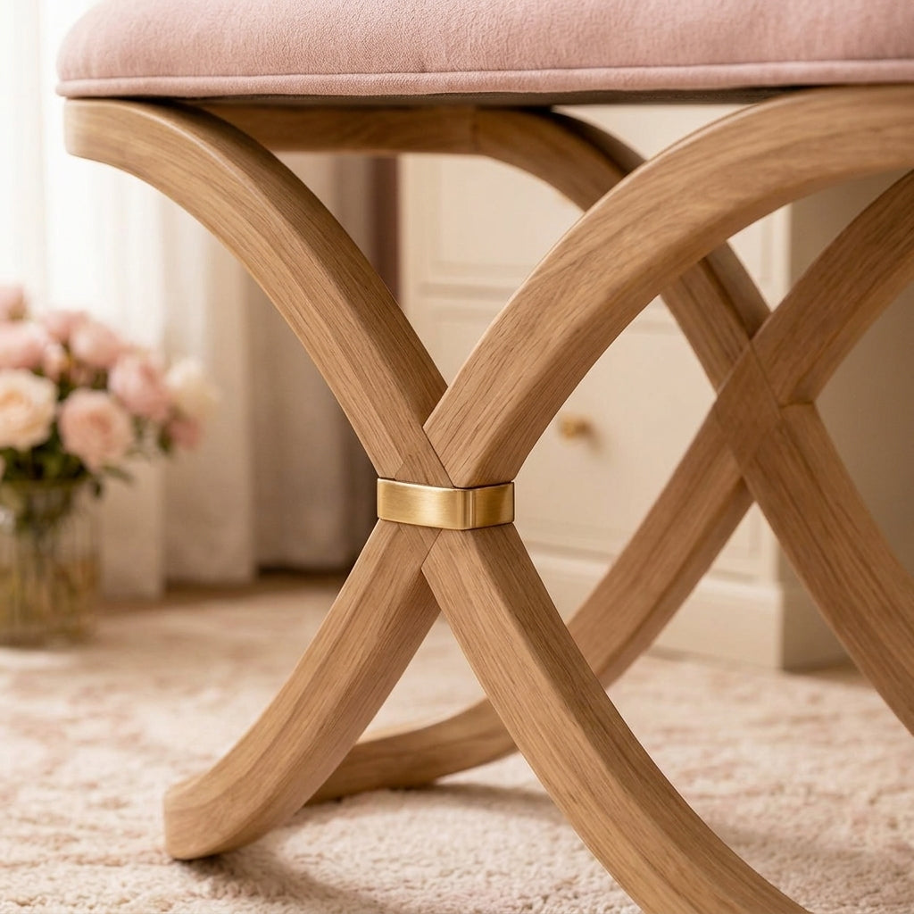 LdxcaHcv™ Lattice Bow Vanity Stool