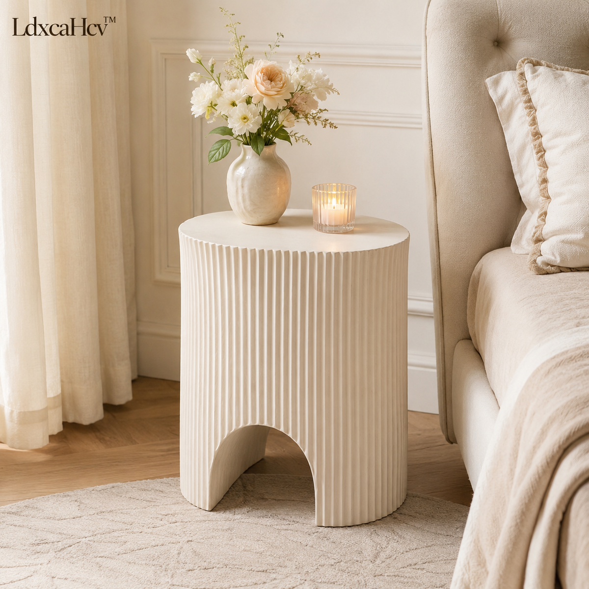 LdxcaHcv™ Crescent Pleat Accent Table