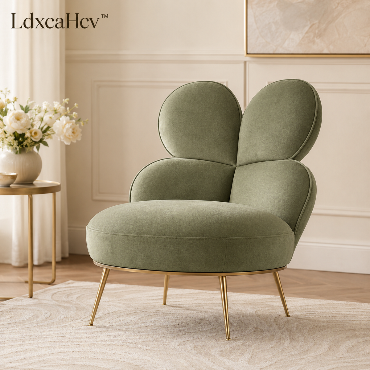 LdxcaHcv™ Clover Bloom Accent Chair