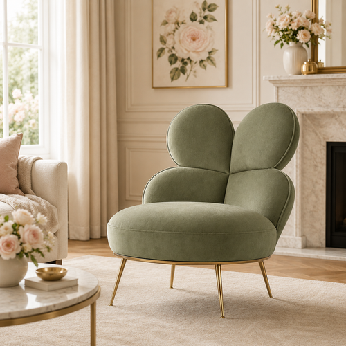 LdxcaHcv™ Clover Bloom Accent Chair