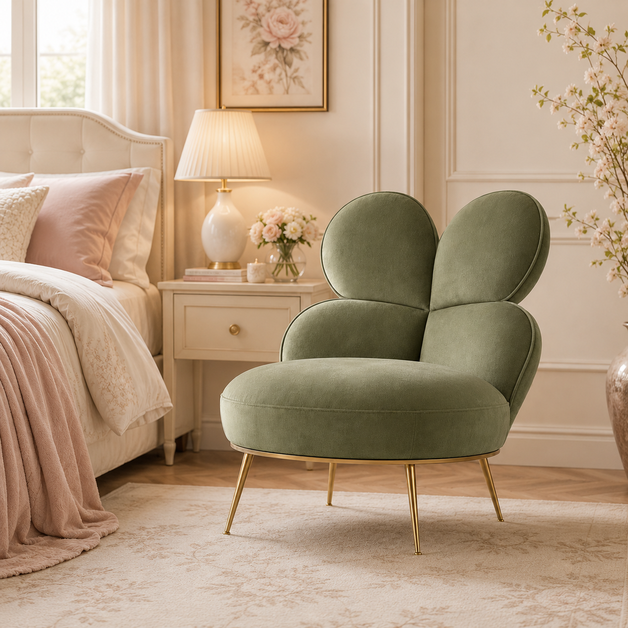 LdxcaHcv™ Clover Bloom Accent Chair