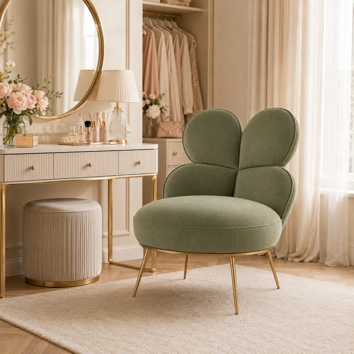 LdxcaHcv™ Clover Bloom Accent Chair